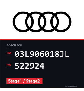Audi A4 03L906018JL 522924 Stage1 / Stage2 tuning file