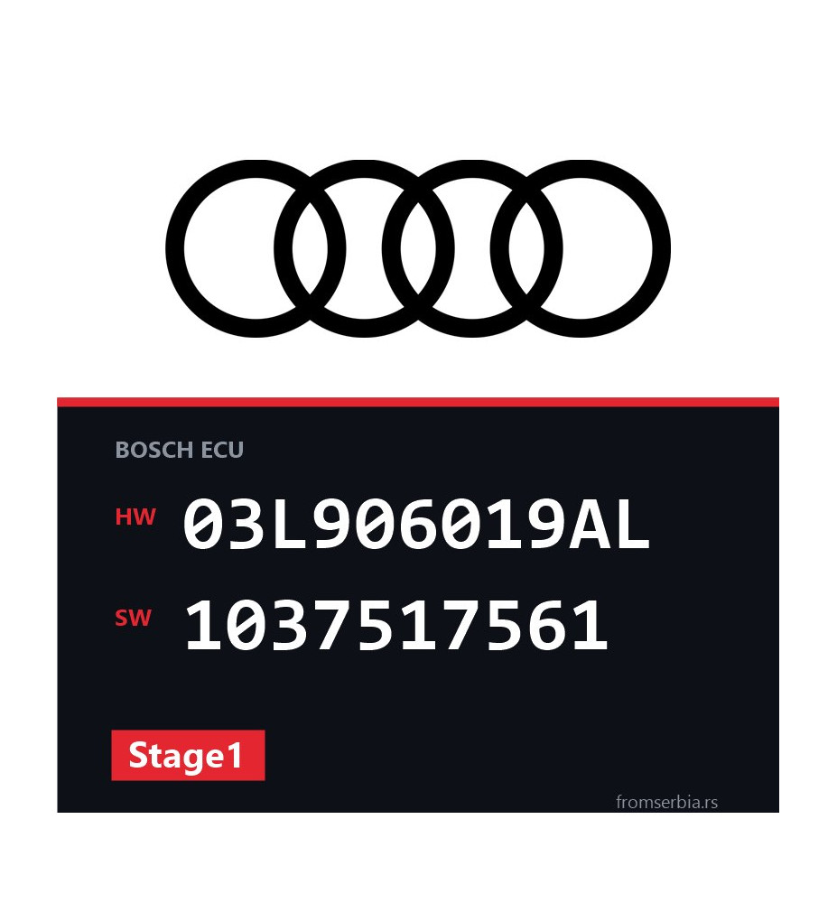Audi A4 03L906019AL 1037517561 Stage1 tuning file