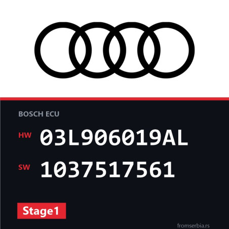 Audi A4 03L906019AL 1037517561 Stage1 tuning file