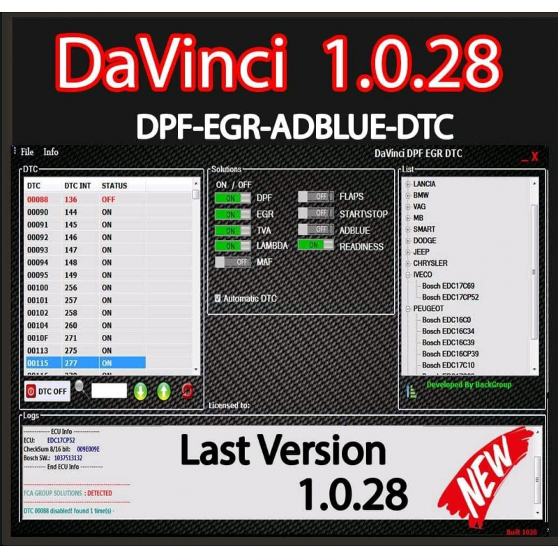 DaVinci 1.0.28 software
