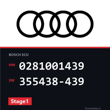 Audi A4 0281001439 355438-439 Stage1 tuning file