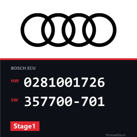 Audi A4 0281001726 357700-701 Stage1 tuning file