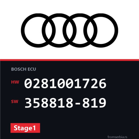 Audi A4 0281001726 358818-819 Stage1 tuning file
