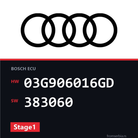 Audi A4 03G906016GD 383060 Stage1 tuning file