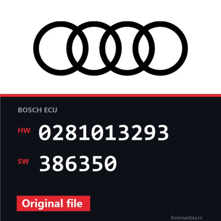 Audi A4 0281013293 386350 original ECU file