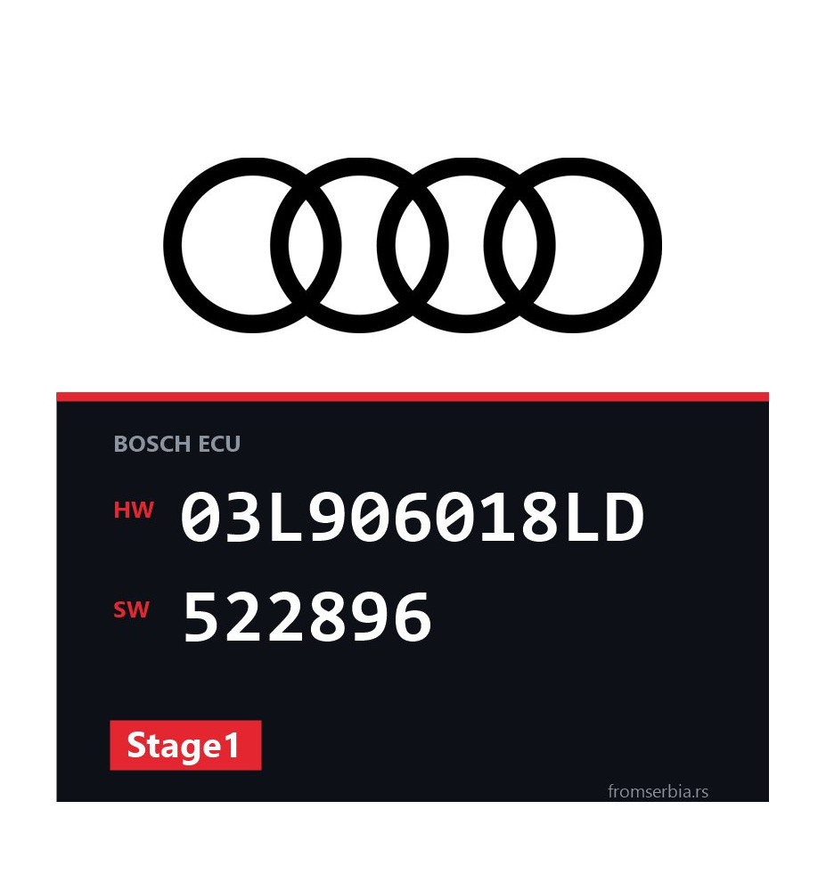 Audi A4 03L906018LD 522896 Stage1 tuning file