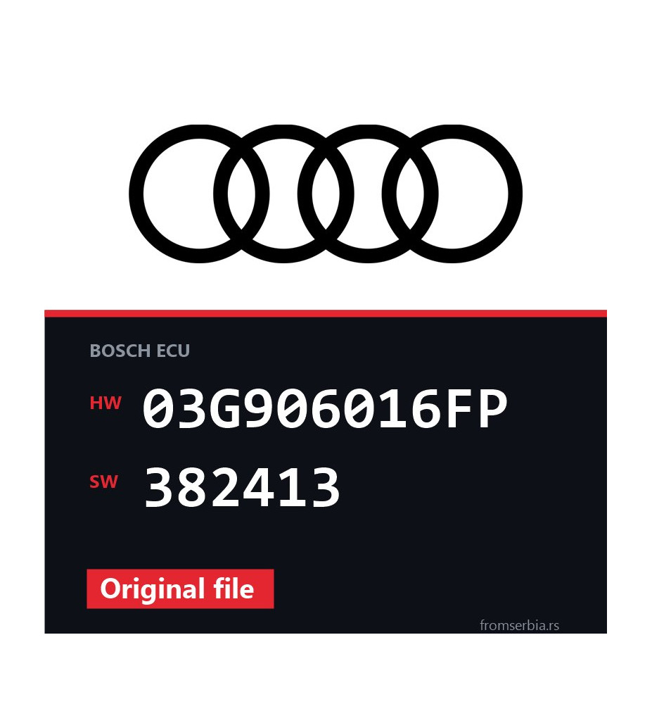 Audi A4 03G906016FP 382413 original ECU file