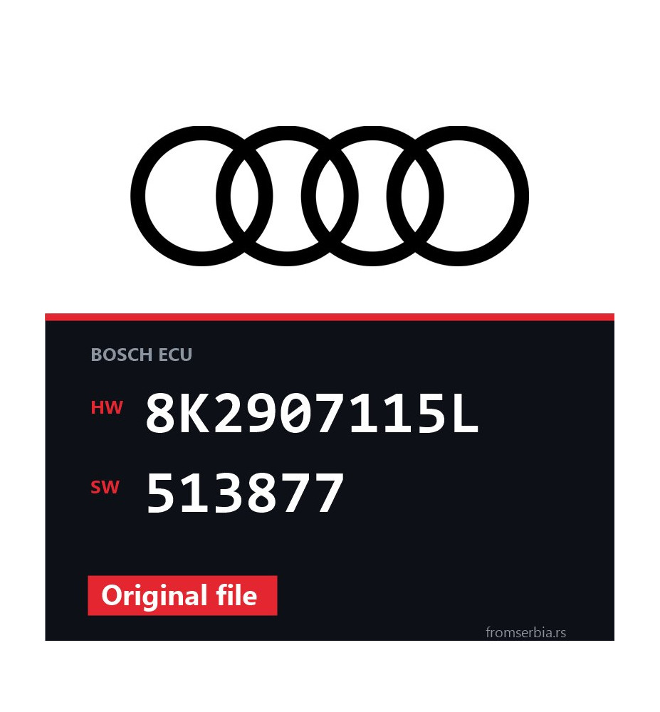 Audi A4 8K2907115L 513877 original ECU file