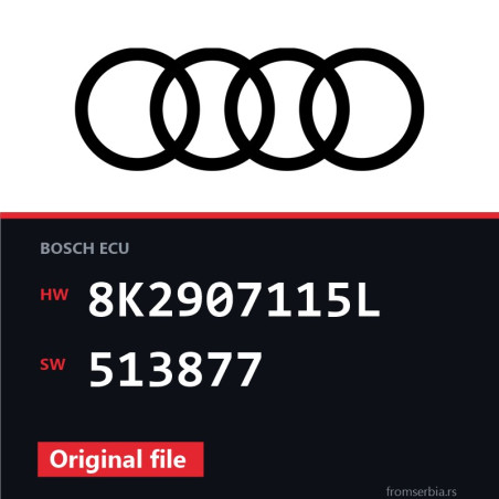 Audi A4 8K2907115L 513877 original ECU file