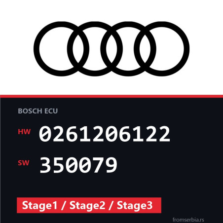 Audi A4 0261206122 350079 Stage1 / Stage2 / Stage3 tuning file