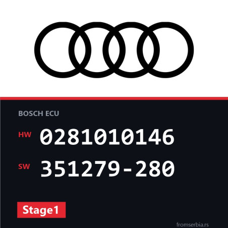 Audi A4 0281010146 351279-280 Stage1 tuning file