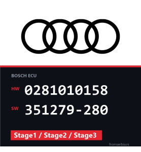 Audi A4 0281010158 351279-280 Stage1 / Stage2 / Stage3 tuning file