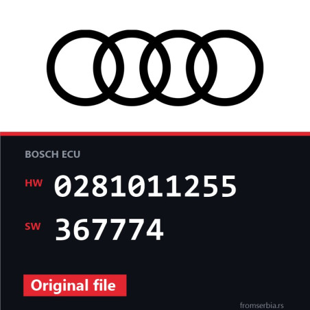 Audi A4 0281011255 367774 original ECU file