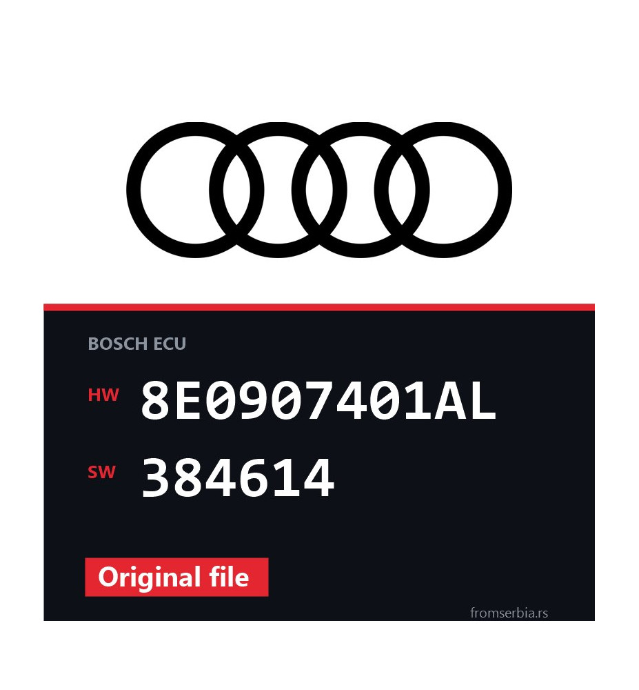 Audi A4 8E0907401AL 384614 original ECU file