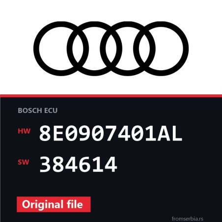 Audi A4 8E0907401AL 384614 original ECU file