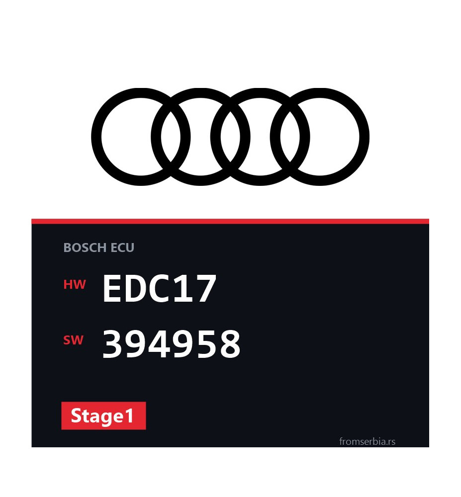 Audi A4 EDC17 394958 Stage1 tuning file