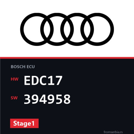 Audi A4 EDC17 394958 Stage1 tuning file