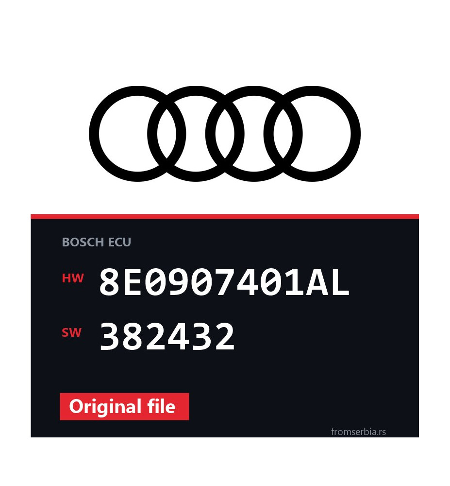 Audi A4 8E0907401AL 382432 original ECU file