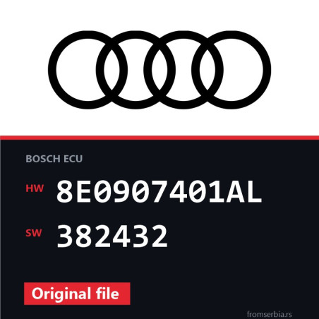 Audi A4 8E0907401AL 382432 original ECU file