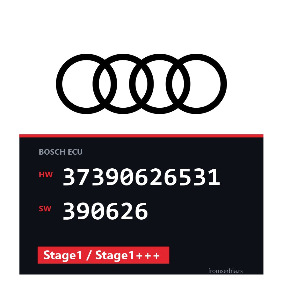 Audi A5 37390626531 390626 Stage1 / Stage1+++ tuning file