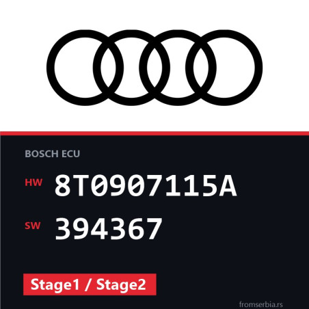 Audi A5 8T0907115A 394367 Stage1 / Stage2 tuning file