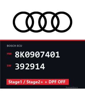 Audi A5 8K0907401 392914 Stage1 / Stage2+ + DPF OFF tuning file