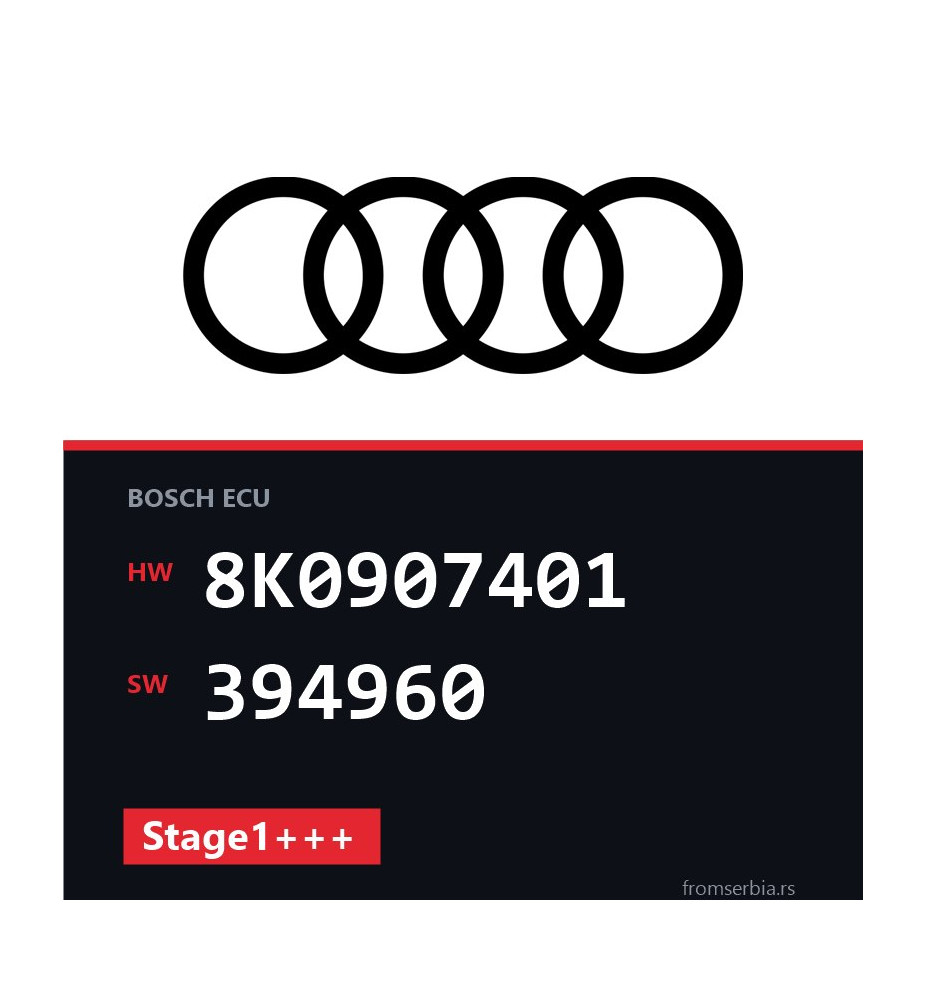 Audi A5 8K0907401 394960 Stage1+++ tuning file