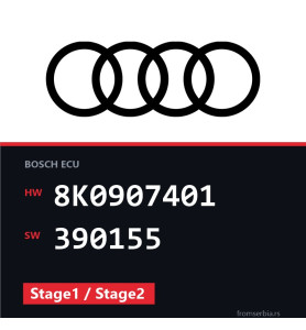 Audi A5 8K0907401 390155 Stage1 / Stage2 tuning file
