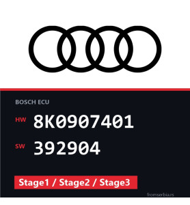 Audi A5 8K0907401 392904 Stage1 / Stage2 / Stage3 tuning file