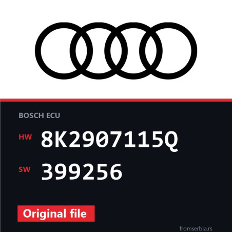 Audi A5 8K2907115Q 399256 original ECU file