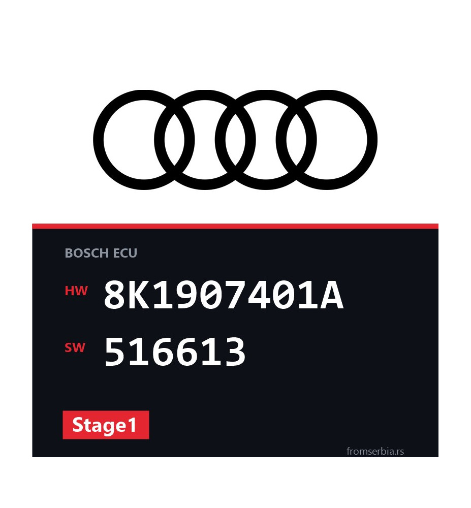 Audi A5 8K1907401A 516613 Stage1 tuning file