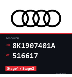 Audi A5 8K1907401A 516617 Stage1 / Stage2 tuning file