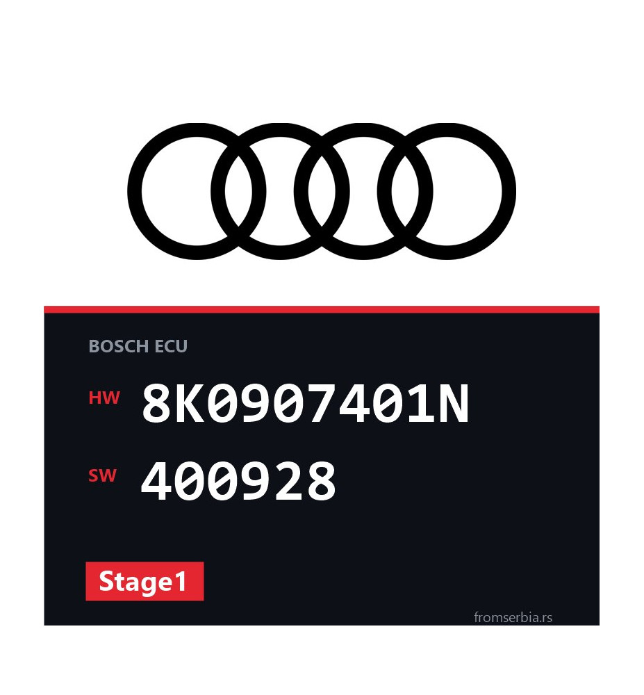Audi A5 8K0907401N 400928 Stage1 tuning file