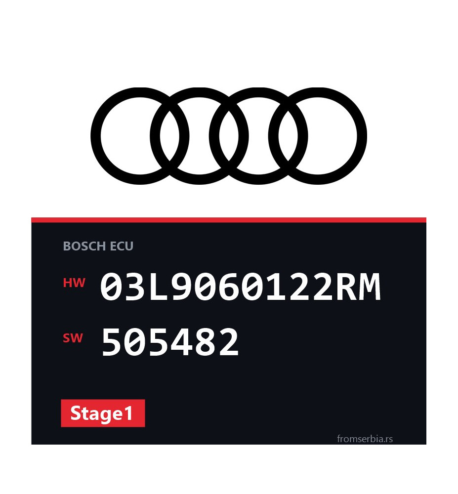 Audi A5 03L9060122RM 505482 Stage1 tuning file