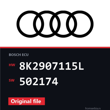 Audi A5 8K2907115L 502174 original ECU file