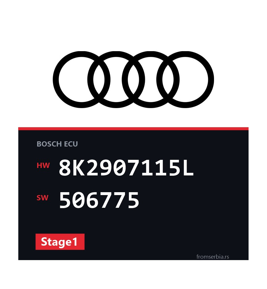 Audi A5 8K2907115L 506775 Stage1 tuning file
