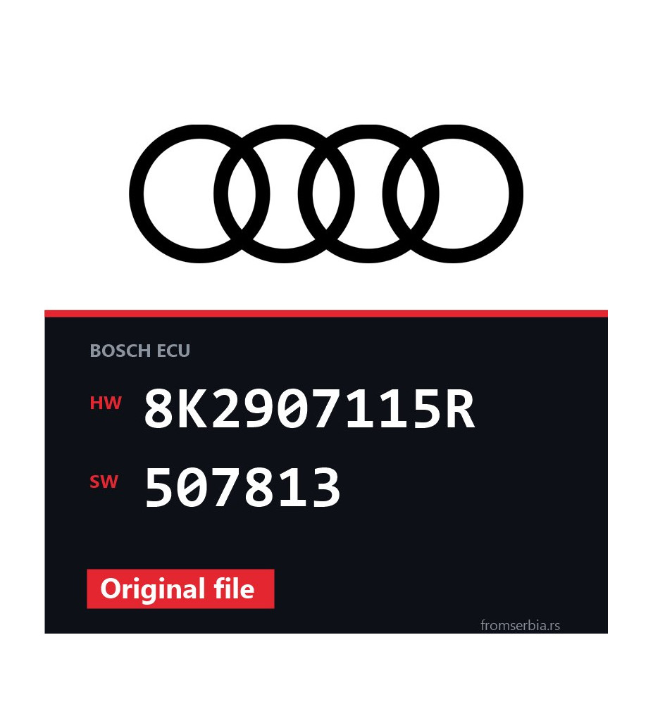 Audi A5 8K2907115R 507813 original ECU file