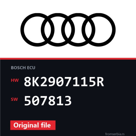 Audi A5 8K2907115R 507813 original ECU file