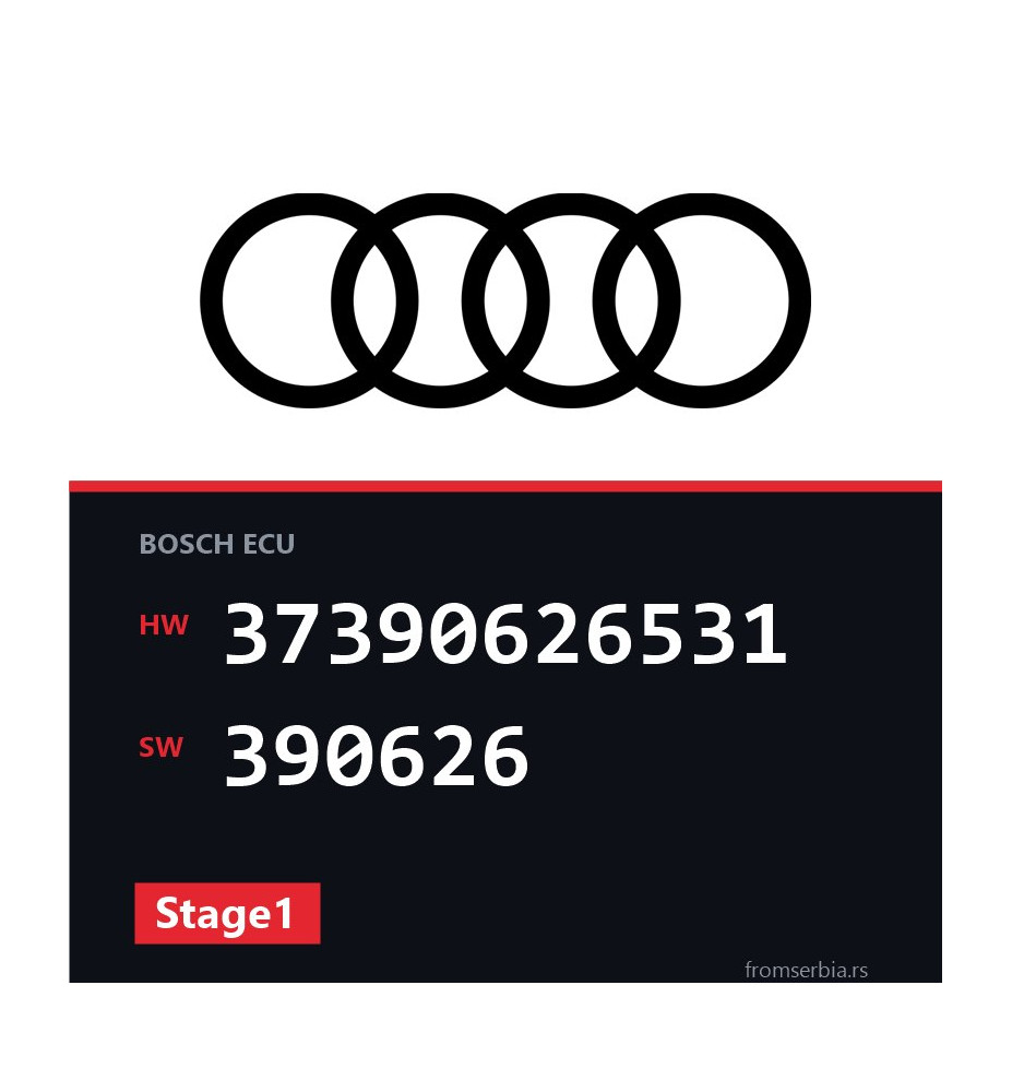Audi A5 37390626531 390626 Stage1 tuning file