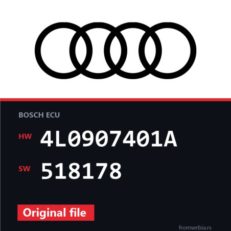 Audi A5 4L0907401A 518178 original ECU file