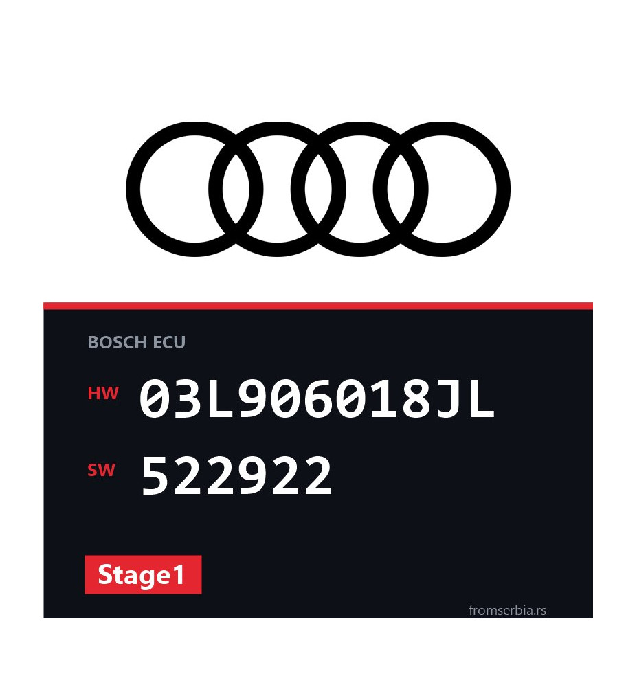 Audi A5 03L906018JL 522922 Stage1 tuning file