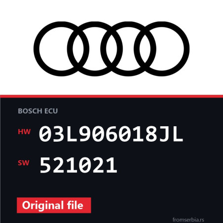 Audi A5 03L906018JL 521021 original ECU file