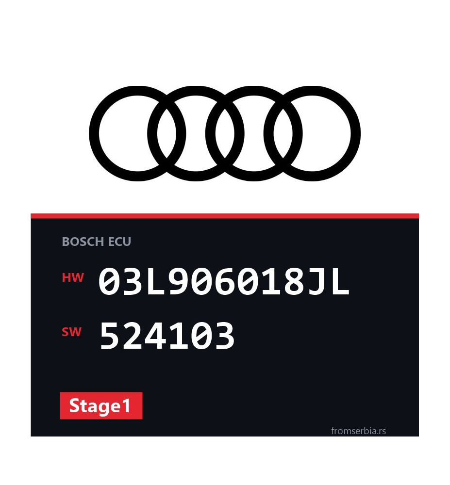 Audi A5 03L906018JL 524103 Stage1 tuning file