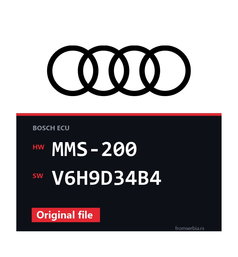 Audi A6 MMS-200 V6H9D34B4 original ECU file