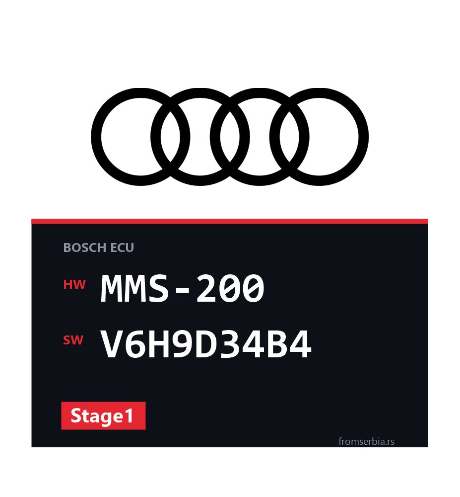 Audi A6 MMS-200 V6H9D34B4 Stage1 tuning file