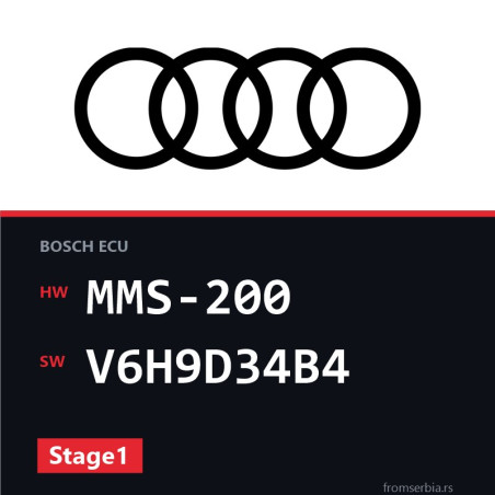Audi A6 MMS-200 V6H9D34B4 Stage1 tuning file