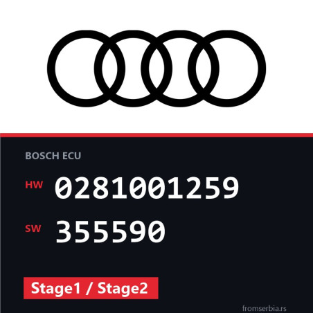 Audi A6 0281001259 355590 Stage1 / Stage2 tuning file