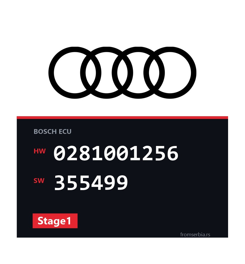 Audi A6 0281001256 355499 Stage1 tuning file