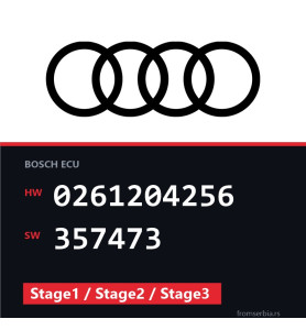 Audi A6 0261204256 357473 Stage1 / Stage2 / Stage3 tuning file