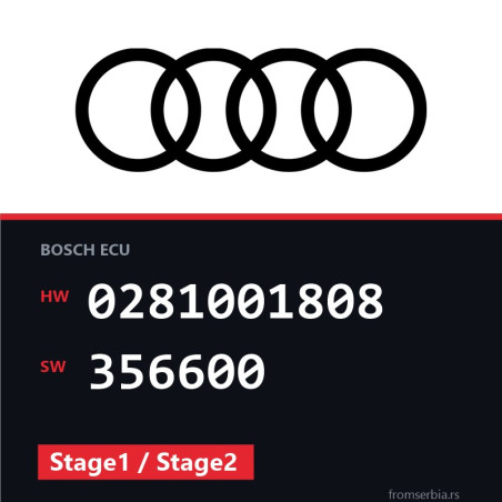 Audi A6 0281001808 356600 Stage1 / Stage2 tuning file